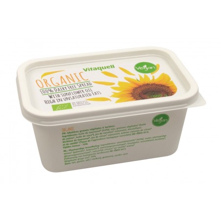 DAIRY FREE SPREAD - TŁUSZCZ ROŚLINNY DO SMAROWANIA BIO 500 g - VITAQUELL