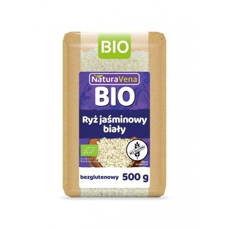 RYŻ JAŚMINOWY BIAŁY BEZGLUTENOWY BIO 500 g - NATURAVENA