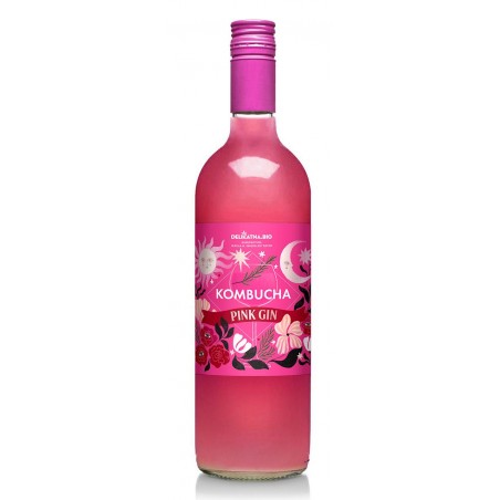 KOMBUCHA PINK GIN 700 ml - DELIKATNA (ZAKWASOWNIA)