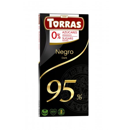 Czekolada gorzka 95% kakao bez dodatku cukru 75 g - Torras