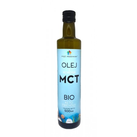 Olej MCT z kokosa BIO 500 ml - Pięć Przemian