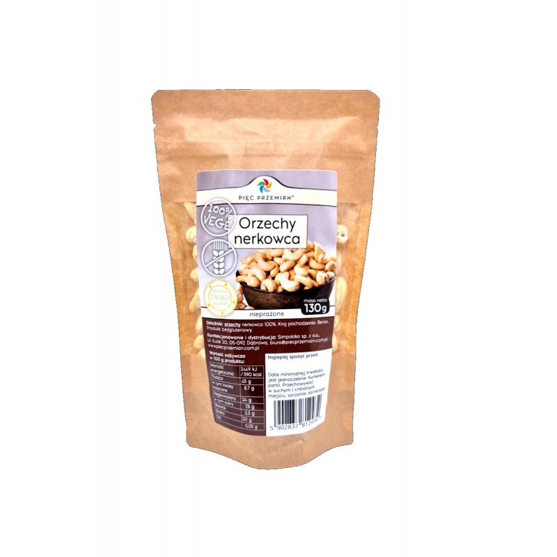 Orzechy nerkowca 130 g - Pięć Przemian