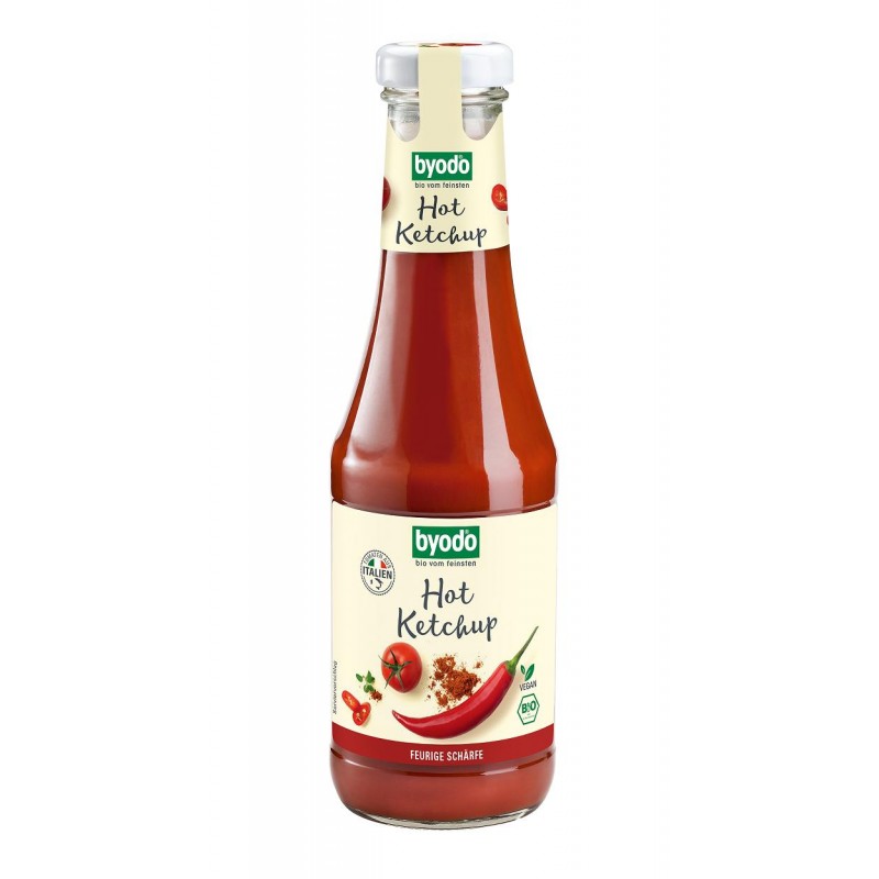 KETCHUP PIKANTNY BEZGLUTENOWY BIO 500 ml - BYODO