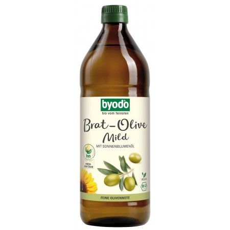 OLIWA Z OLIWEK Z OLEJEM SŁONECZNIKOWYM DO SMAŻENIA I GOTOWANIA BIO 750 ml - BYODO