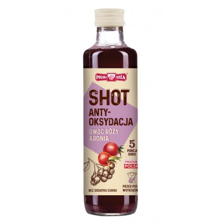 SHOT ANTYOKSYDACJA OWOC RÓŻY, ARONIA 250 ml - POLSKA RÓŻA