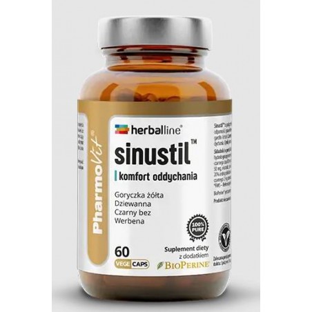 KAPSUŁKI NA KOMFORT ODDYCHANIA (SINUSTIL) BEZGLUTENOWE 60 szt. - PHARMOVIT (HERBALLINE)