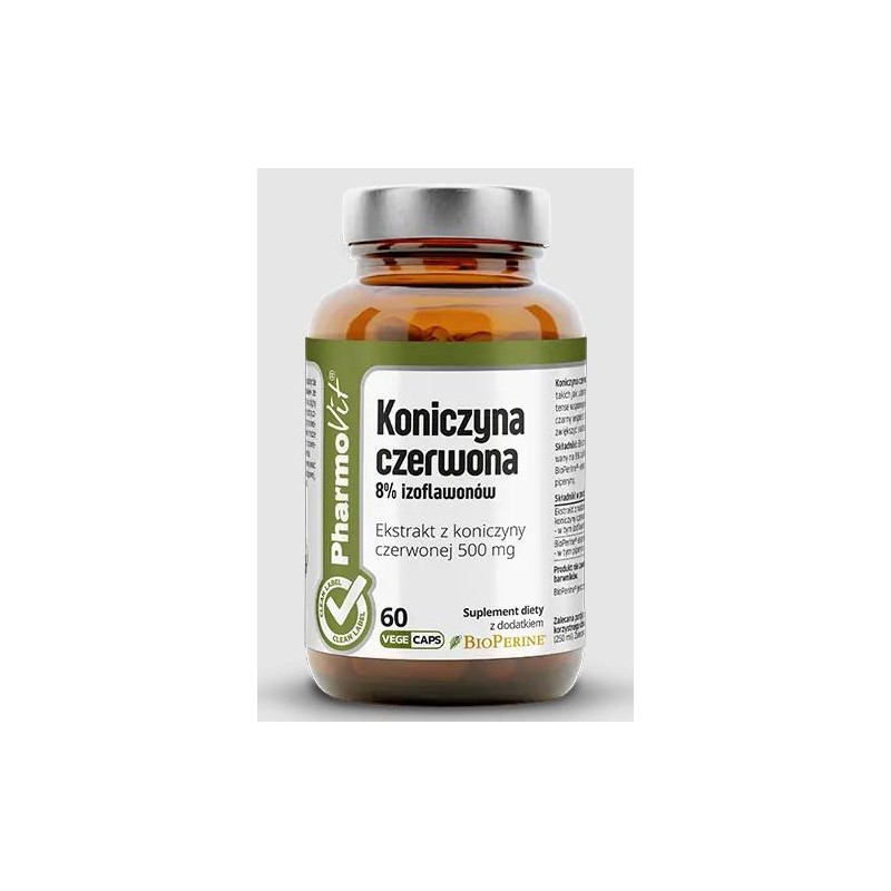 KONICZYNA CZERWONA EKSTRAKT (500 mg) 60 KAPSUŁEK - PHARMOVIT (CLEAN LABEL)