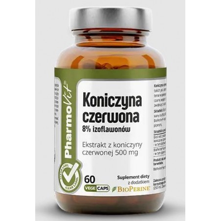 KONICZYNA CZERWONA EKSTRAKT (500 mg) 60 KAPSUŁEK - PHARMOVIT (CLEAN LABEL)