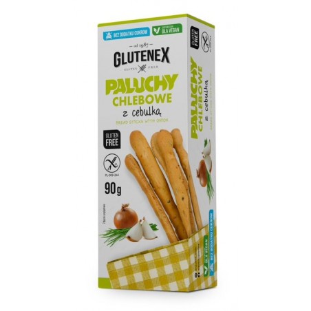 PALUCHY CHLEBOWE Z CEBULĄ BEZ DODATKU CUKRÓW BEZGLUTENOWE 90 g - GLUTENEX