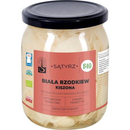 Biała rzodkiew  kiszona BIO 500 ml