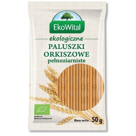 Paluszki orkiszowe pełnoziarniste BIO 50 g