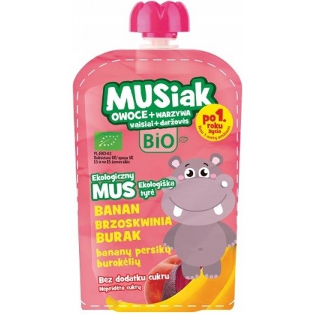 Mus owocowo- warzywny banan brzoskwinia burak  BIO 100 g