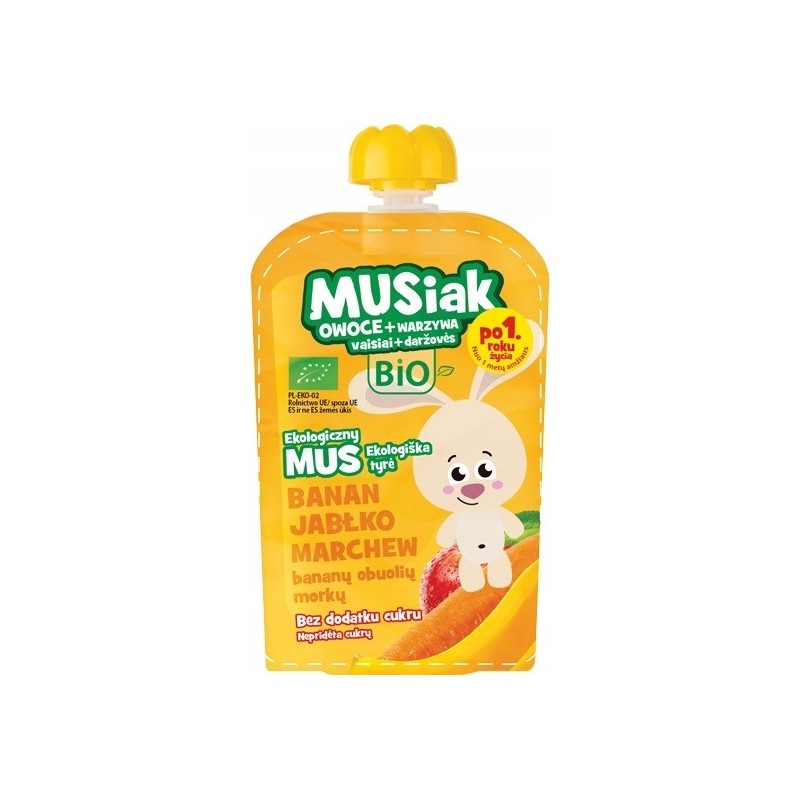 Mus owocowo-warzywny banan jabłko marchew BIO 100 g