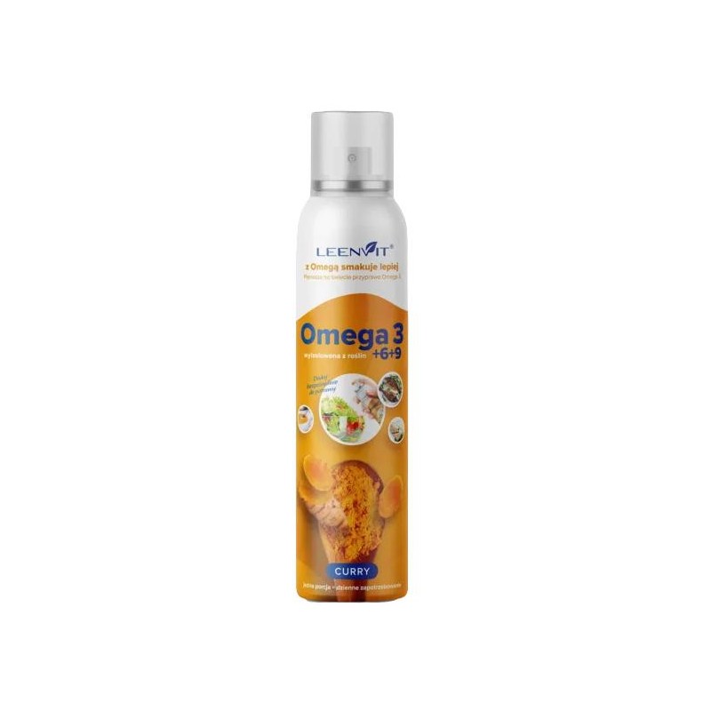 OLEJ OMEGA 3,6,9 O SMAKU CURRY W SPRAYU 150 ml - LEENVIT