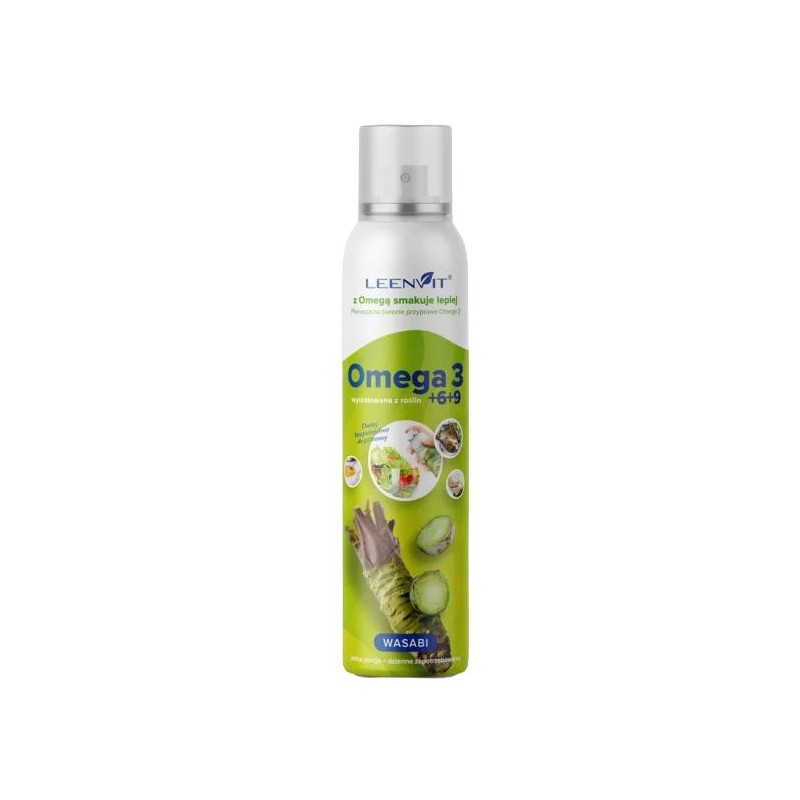 OLEJ OMEGA 3,6,9 O SMAKU WASABI W SPRAYU 150 ml - LEENVIT