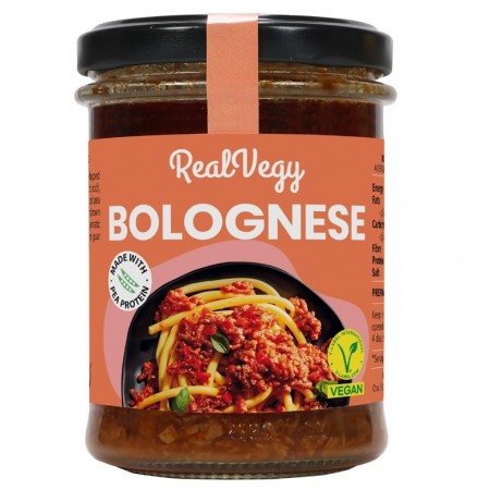 SOS BOLOGNESE WEGAŃSKI BEZGLUTENOWY 180 g - REAL VEGY (EMPERATRIZ)