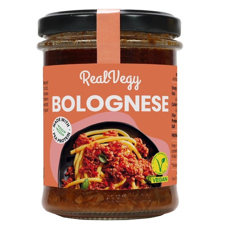 SOS BOLOGNESE WEGAŃSKI BEZGLUTENOWY 180 g - REAL VEGY (EMPERATRIZ)