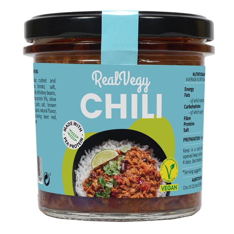 CHILI WEGAŃSKIE BEZGLUTENOWE 280 g -  REAL VEGY (EMPERATRIZ)