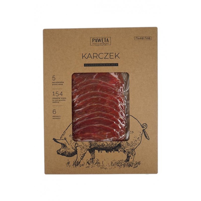 KARCZEK WIEPRZOWY DOJRZEWAJĄCY PLASTRY 50 g - PAWĘTA