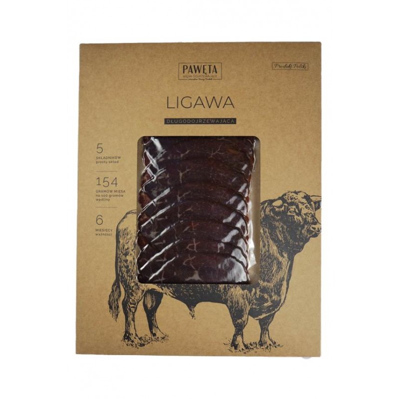 LIGAWA WOŁOWA DOJRZEWAJĄCA PLASTRY 50 g - PAWĘTA