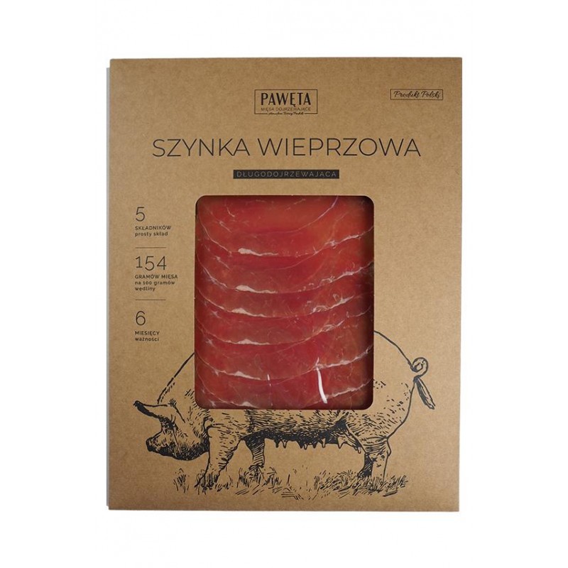 SZYNKA WIEPRZOWA DOJRZEWAJĄCA PLASTRY 50 g - PAWĘTA