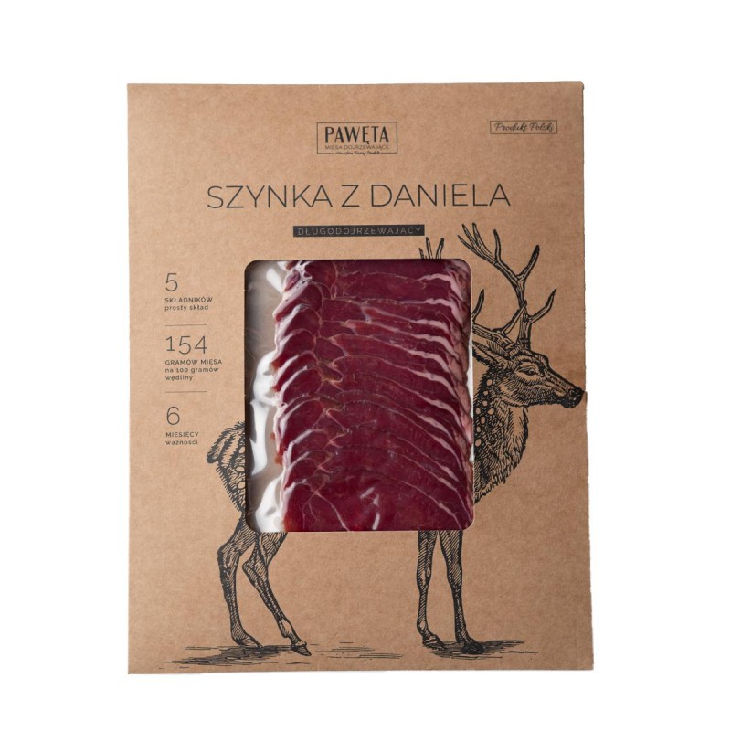 SZYNKA Z DANIELA DOJRZEWAJĄCA PLASTRY 50 g - PAWĘTA