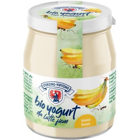 JOGURT BANANOWY Z MLEKA SIENNEGO BIO 150 g (SŁOIK) - STERZING-VIPITENO