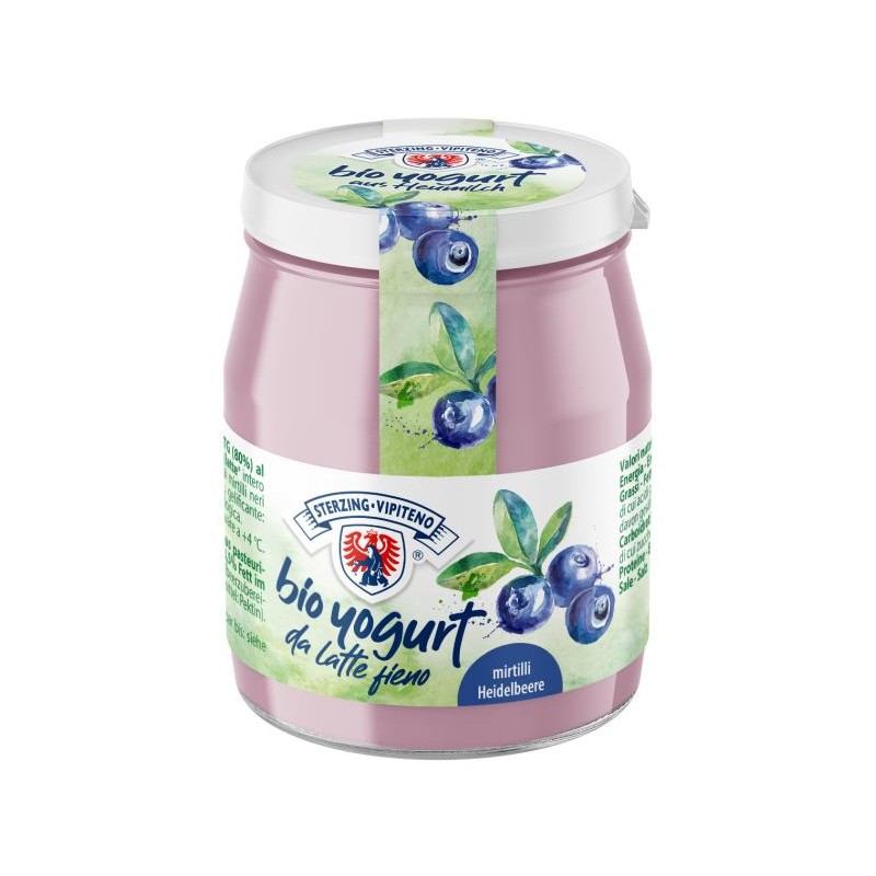 JOGURT BORÓWKOWY Z MLEKA SIENNEGO BIO 150 g (SŁOIK) - STERZING-VIPITENO