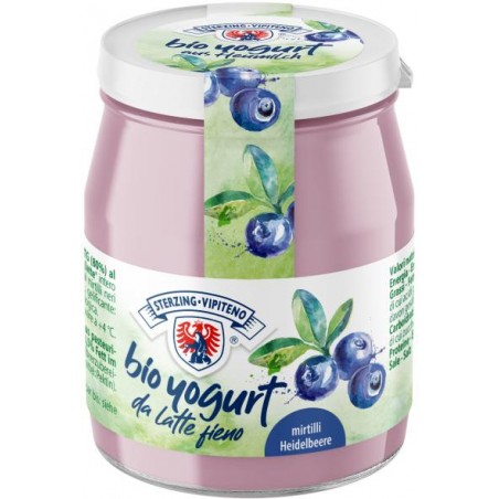 JOGURT BORÓWKOWY Z MLEKA SIENNEGO BIO 150 g (SŁOIK) - STERZING-VIPITENO