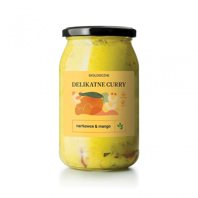 CURRY DELIKATNE Z MANGO I ORZECHAMI NERKOWCA BIO 900 ml - DELIKATNA (ZAKWASOWNIA)