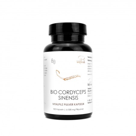 GRZYBY CORDYCEPS SINENSIS (KORDYCEPS CHIŃSKI) BIO (500 mg) 100 KAPSUŁEK - PILZE WOHLRAB