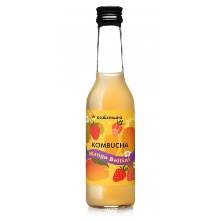 KOMBUCHA KOKTAJLOWA MANGO BELLINI BIO 270 ml - DELIKATNA (ZAKWASOWNIA)