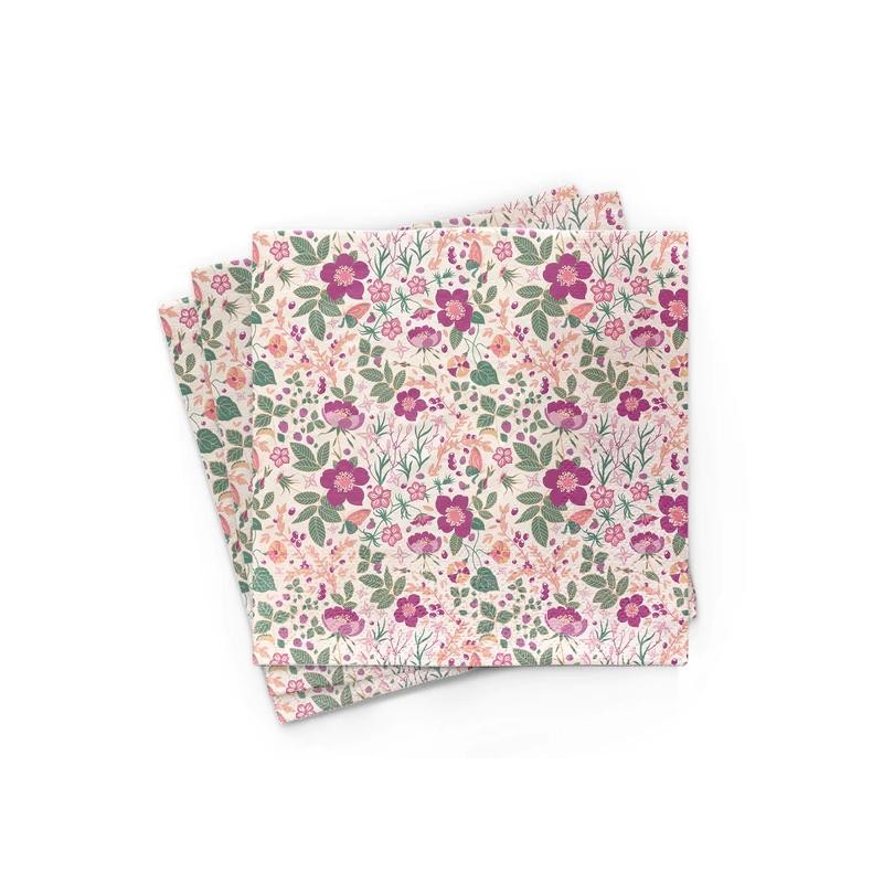 SERWETKI STOŁOWE BAMBUSOWE KWIATKI 20 szt - CHIC-MIC