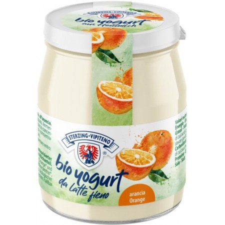 JOGURT POMARAŃCZOWY Z MLEKA SIENNEGO BEZGLUTENOWY BIO 150 g (SŁOIK) - STERZING-VIPITENO