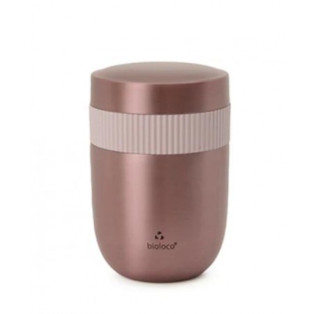 LUNCHPOT ZE STALI NIERDZEWNEJ DWUCZĘŚCIOWY RÓŻOWE ZŁOTO 420 ml + 200 ml - CHIC-MIC