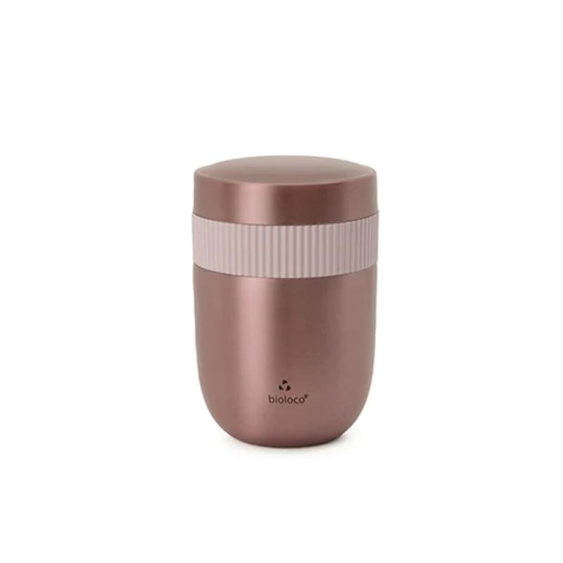 LUNCHPOT ZE STALI NIERDZEWNEJ DWUCZĘŚCIOWY RÓŻOWE ZŁOTO 420 ml + 200 ml - CHIC-MIC