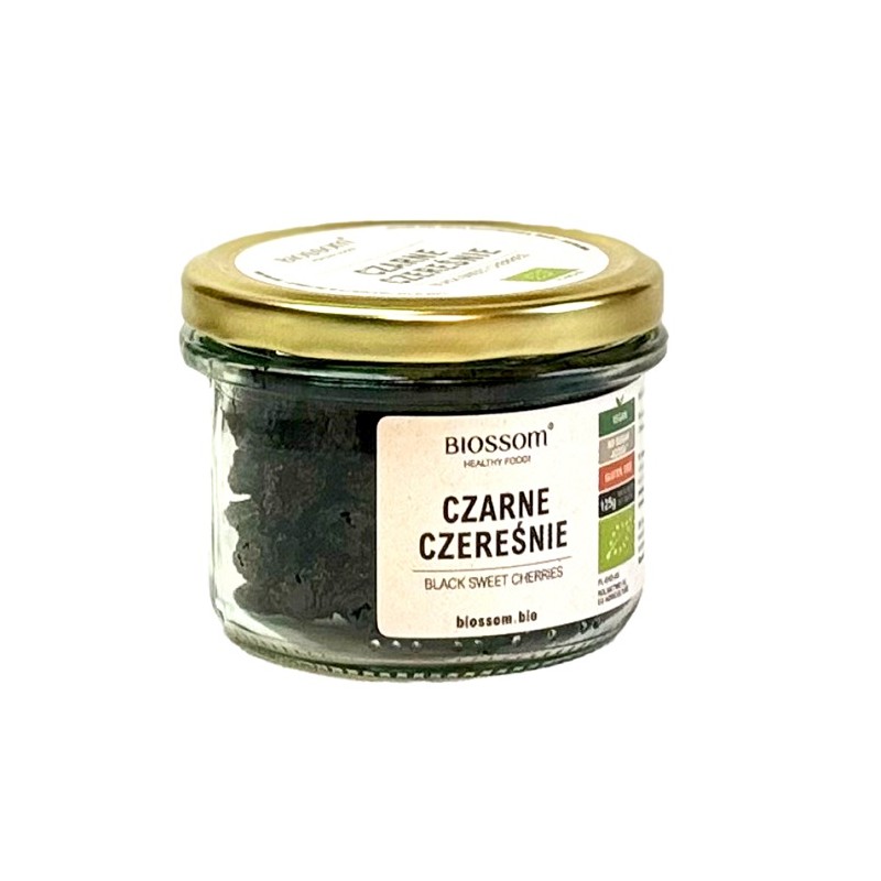 CZEREŚNIE CZARNE BEZGLUTENOWE BIO 125 g - BIOSSOM