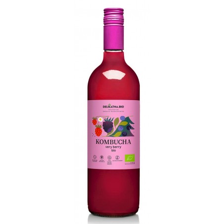 KOMBUCHA VERY BERRY BIO 750 ml - DELIKATNA (ZAKWASOWNIA)