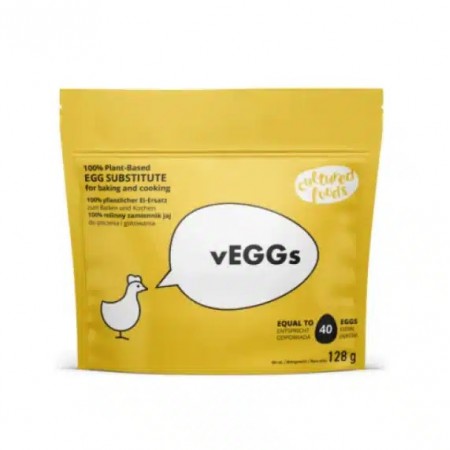 ROŚLINNY ZAMIENNIK JAJ DO PIECZENIA, GOTOWANIA, PANIEROWANIA ORAZ JAKO ZAMIENNIK ŻÓŁTKA BEZGLUTENOWY 128 g - CULTURED FOODS