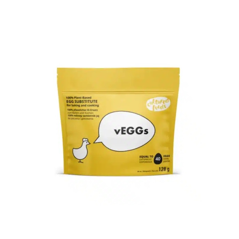ROŚLINNY ZAMIENNIK JAJ DO PIECZENIA, GOTOWANIA, PANIEROWANIA ORAZ JAKO ZAMIENNIK ŻÓŁTKA BEZGLUTENOWY 128 g - CULTURED FOODS