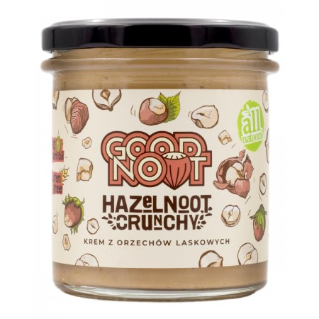 KREM Z ORZECHÓW LASKOWYCH CRUNCHY 300 g - GOOD NOOT