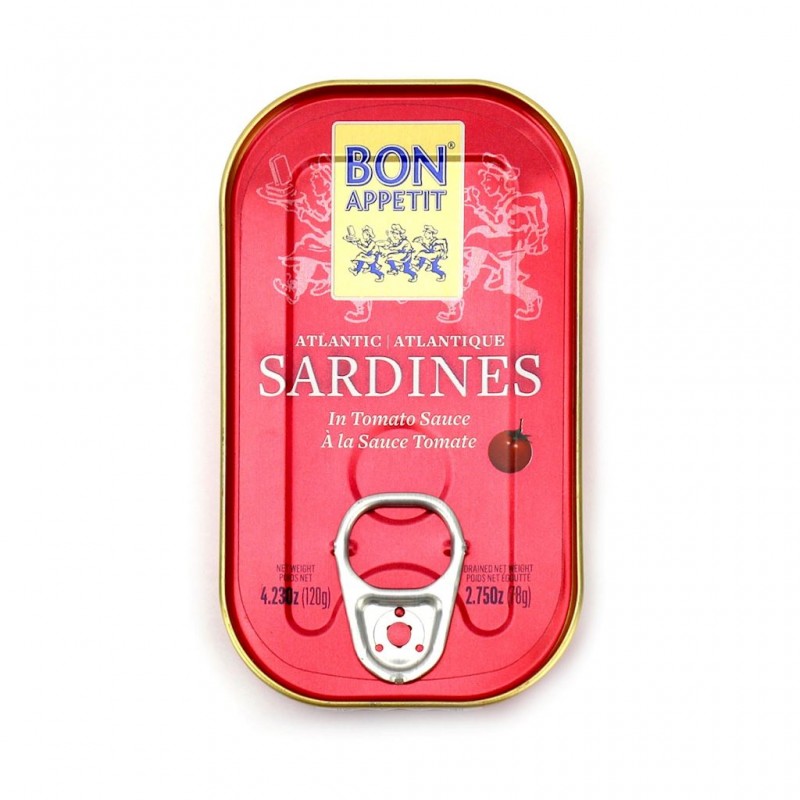 SARDYNKI PORTUGALSKIE W SOSIE POMIDOROWYM 120 g (78 g) - BON APPETIT