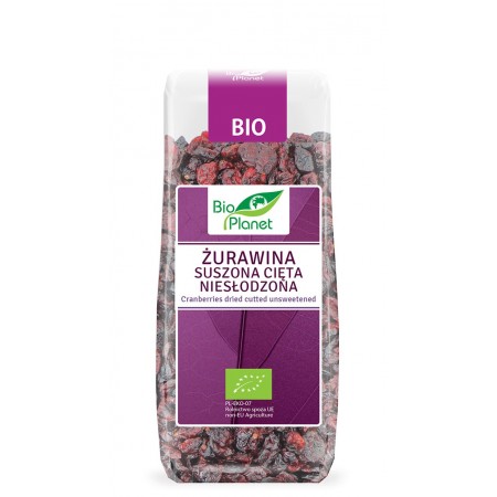 ŻURAWINA SUSZONA CIĘTA NIESŁODZONA BIO 100 g - BIO PLANET