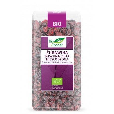 ŻURAWINA SUSZONA CIĘTA NIESŁODZONA BIO 400 g - BIO PLANET