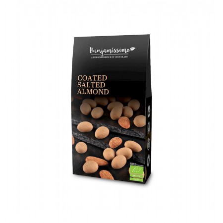 MIGDAŁY W POLEWIE SŁONY KARMEL BEZGLUTENOWE BIO 60 g - BENJAMISSIMO