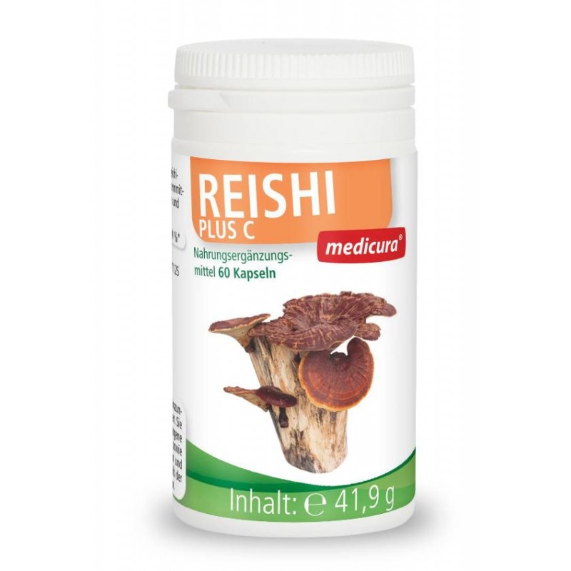 GRZYBY REISHI Z WITAMINĄ C 60 KAPSUŁEK - MEDICURA