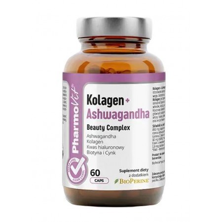 KOLAGEN + ASHWAGANDHA BEAUTY COMPLEX BEZGLUTENOWE 60 KAPSUŁEK - PHARMOVIT (CLEAN LABEL)