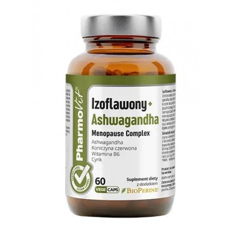 IZOFLAWONY + ASHWAGANDHA MENOPAUSE COMPLEX BEZGLUTENOWE 60 KAPSUŁEK - PHARMOVIT (CLEAN LABEL)