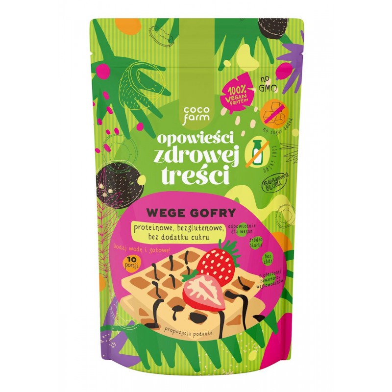MIESZANKA NA GOFRY WYSOKOBŁONNIKOWE BEZ DODATKU CUKRÓW 345 g - COCO FARM
