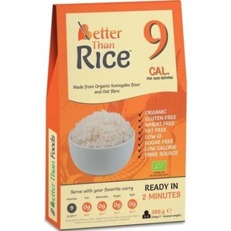 MAKARON (KONJAC) W KSZTAŁCIE RYŻU BEZGLUTENOWY BIO 385 g (300 g) - BETTER THAN FOODS